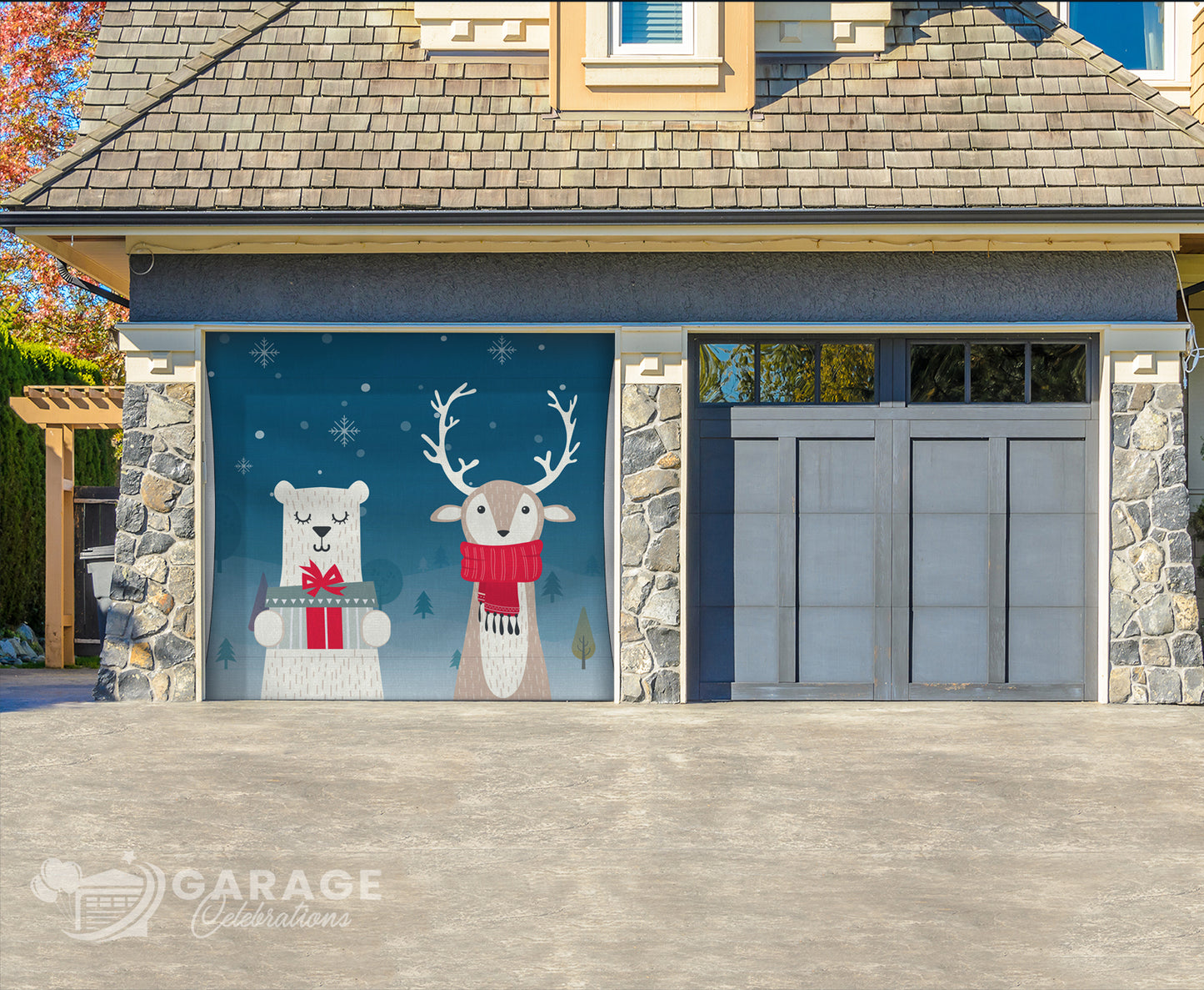 Christmas Critters | 1-Car Garage Door Cover