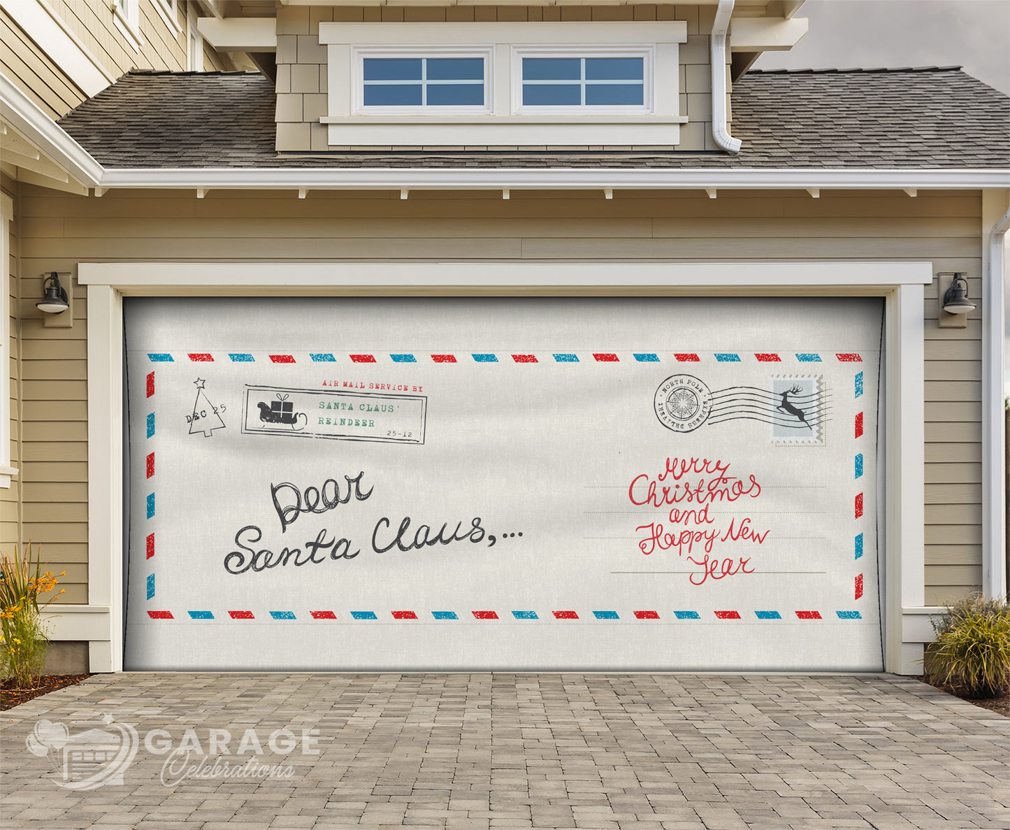 Dear Santa | 2-Car Garage Door Cover
