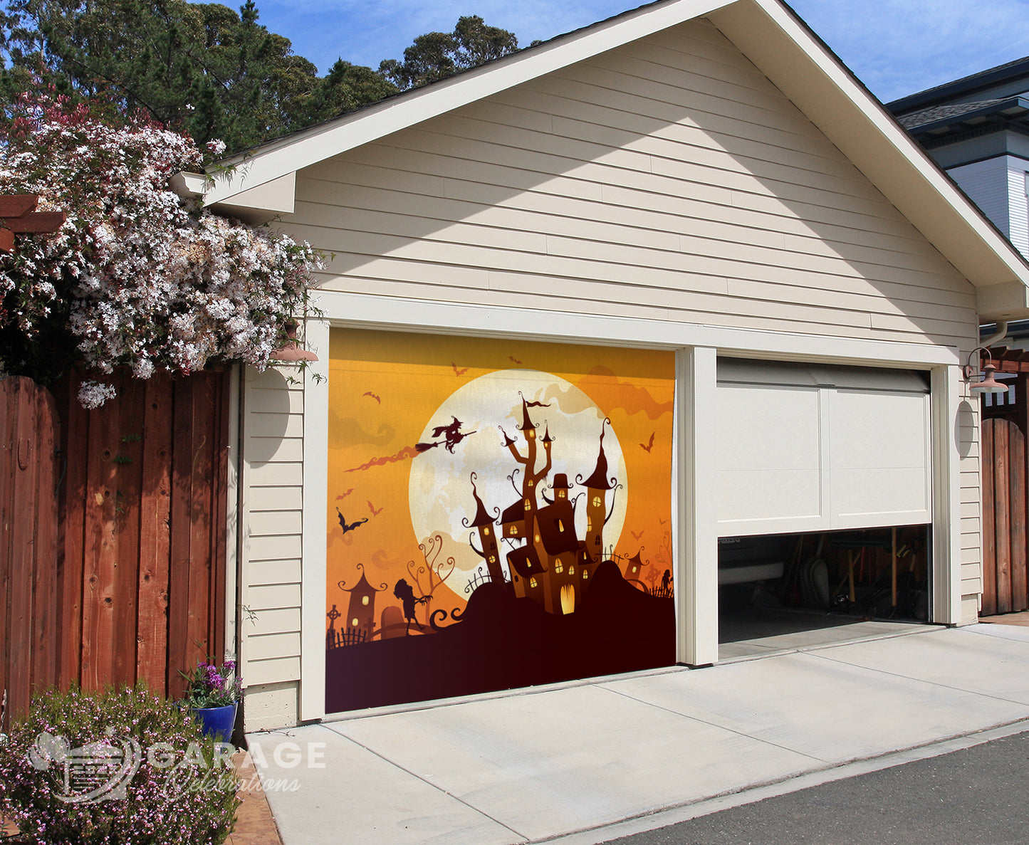 Haunted House | 1-Car Garage Door Cover
