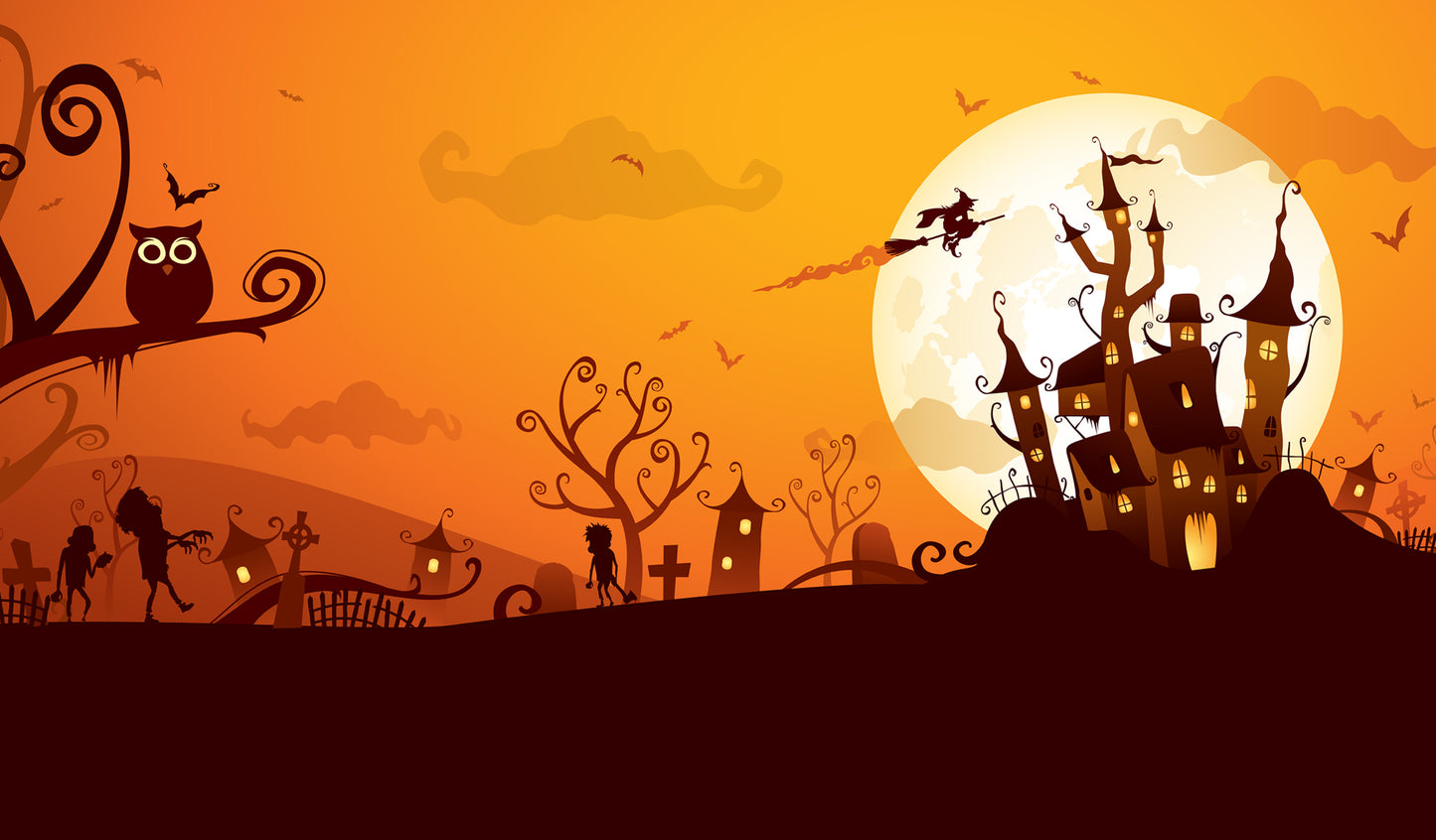 Haunted House | 2-Car Garage Door Cover