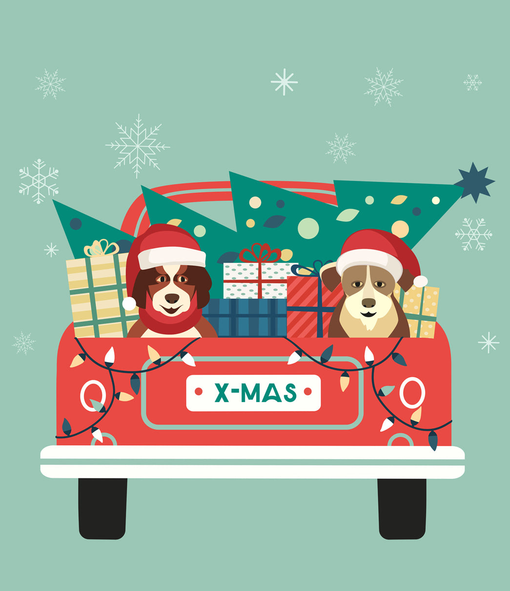 Merry Xmas | 1-Car Garage Door Cover