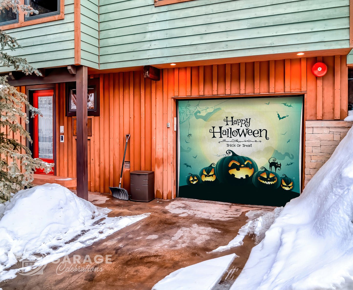 Moonlight Pumpkins | 1-Car Garage Door Cover