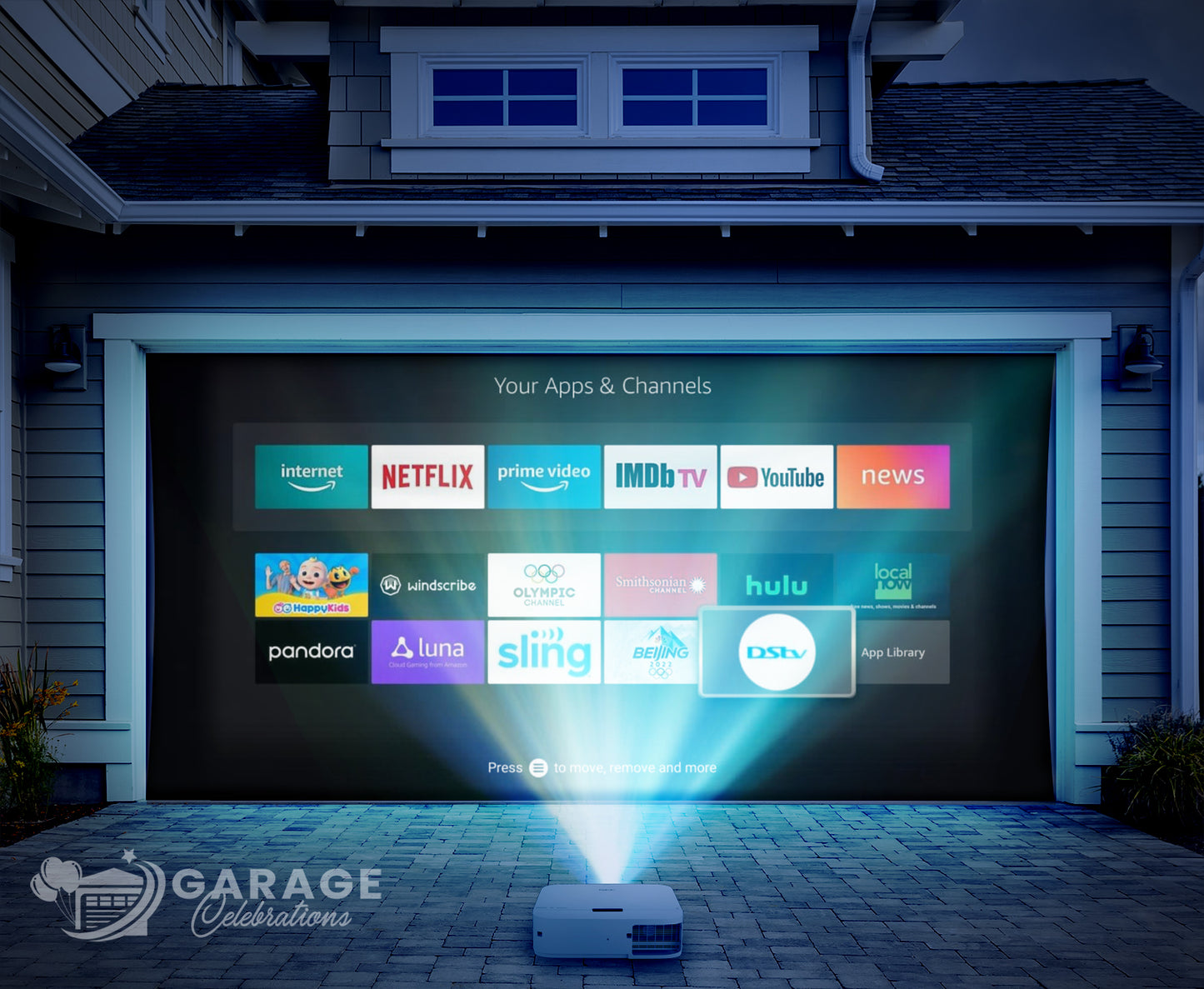 Garage Door Movie Screen