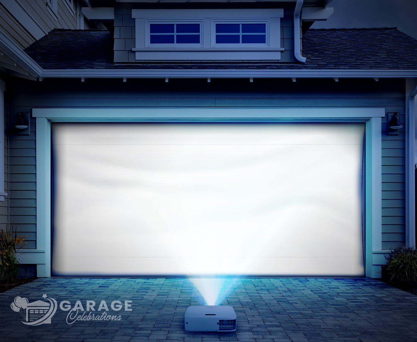 Garage Door Movie Screen