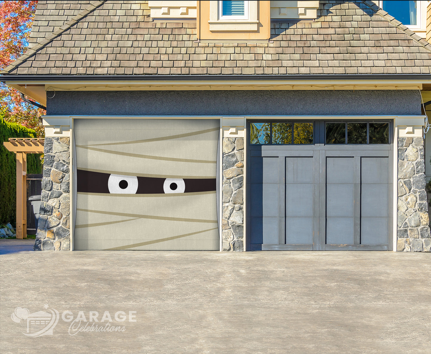 Mummy Eyes | 1-Car Garage Door Cover