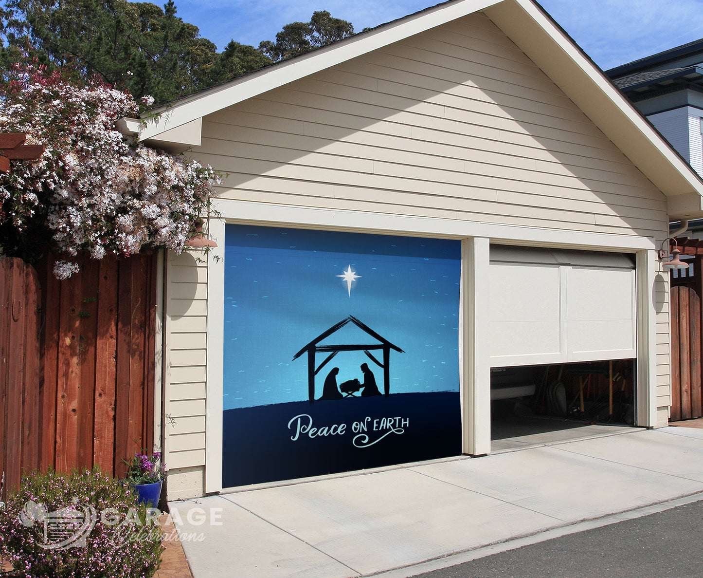 Peace on Earth | 1-Car Garage Door Cover
