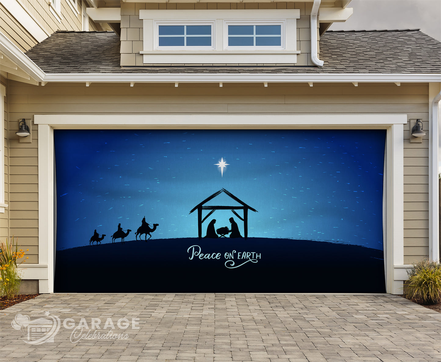 Peace on Earth | 2-Car Garage Door Cover