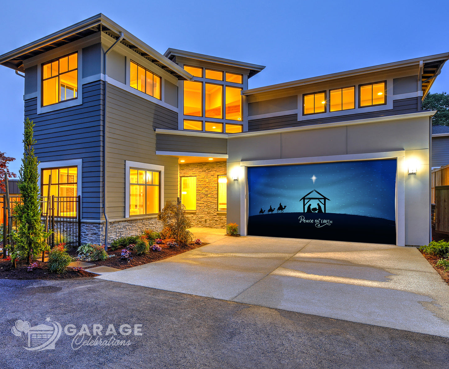Peace on Earth | 2-Car Garage Door Cover