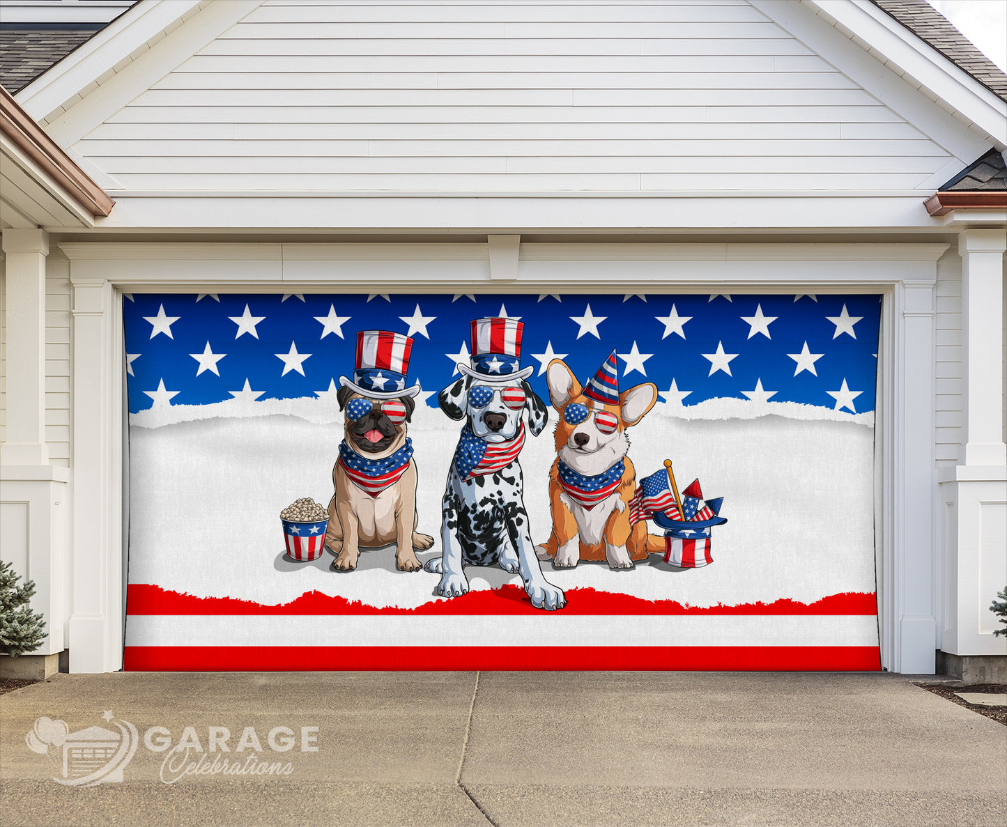 Puppy Pride | 2-Car Garage Door Cover