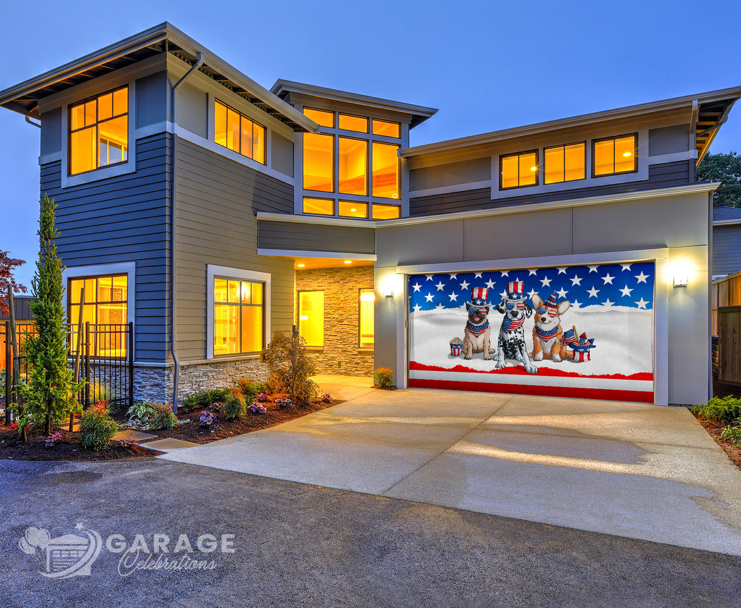 Puppy Pride | 2-Car Garage Door Cover