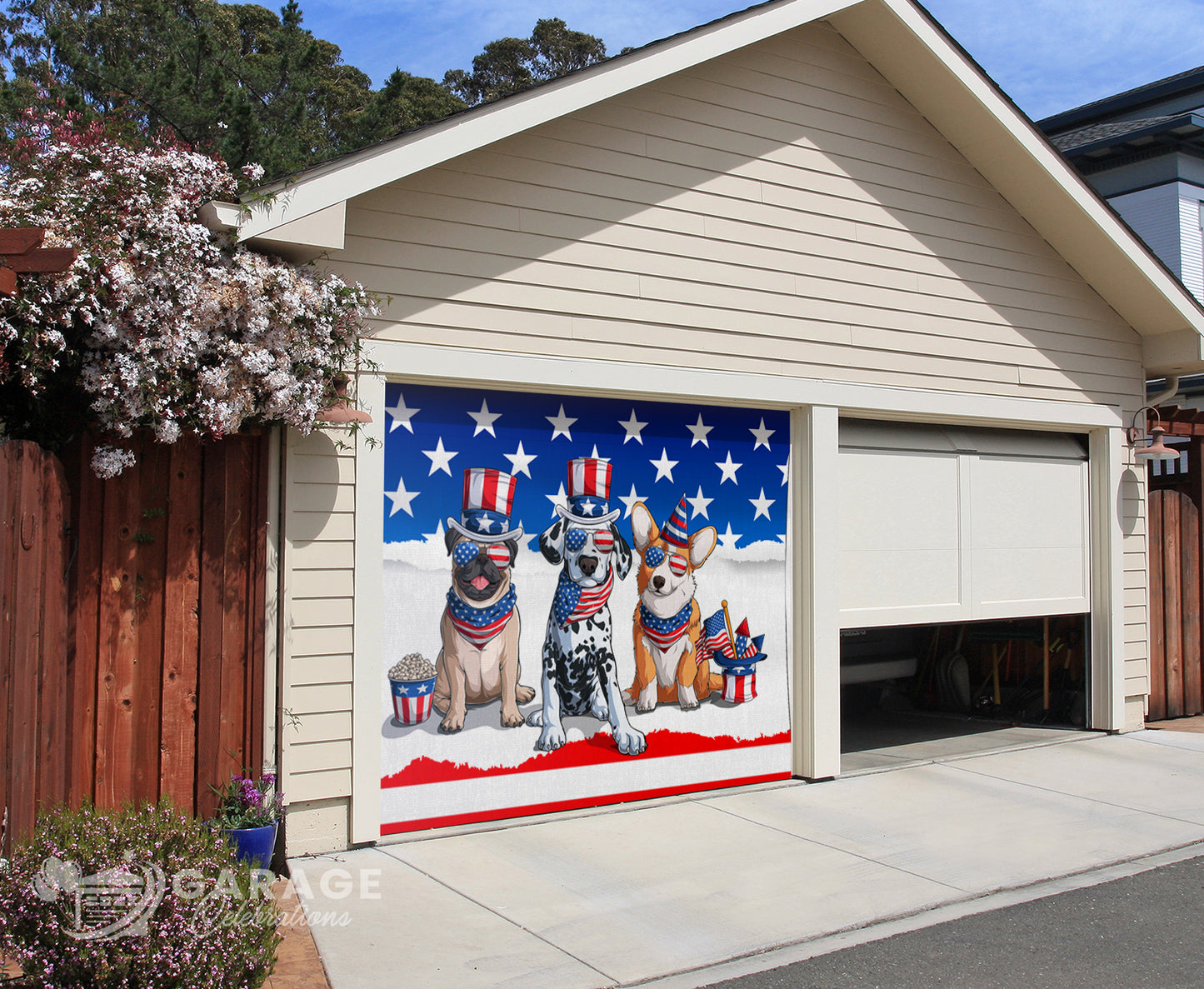 Puppy Pride | 1-Car Garage Door Cover