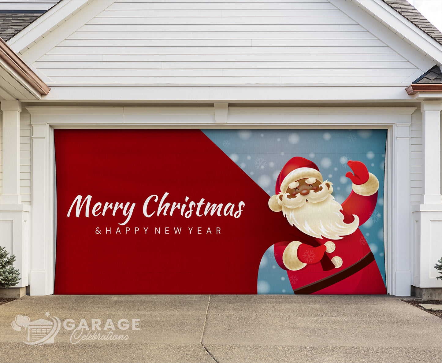 Black Santa's Toy Bag | Garage Door Cover