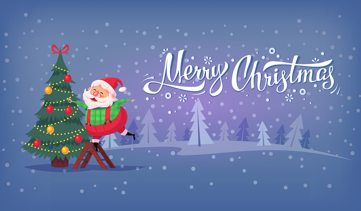 Santa's Christmas Tree | 2-Car Garage Door Cover