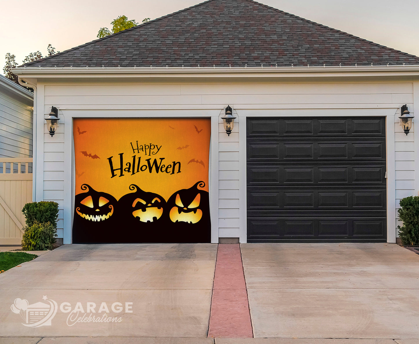 Smiling Pumpkins | 1-Car Garage Door Cover