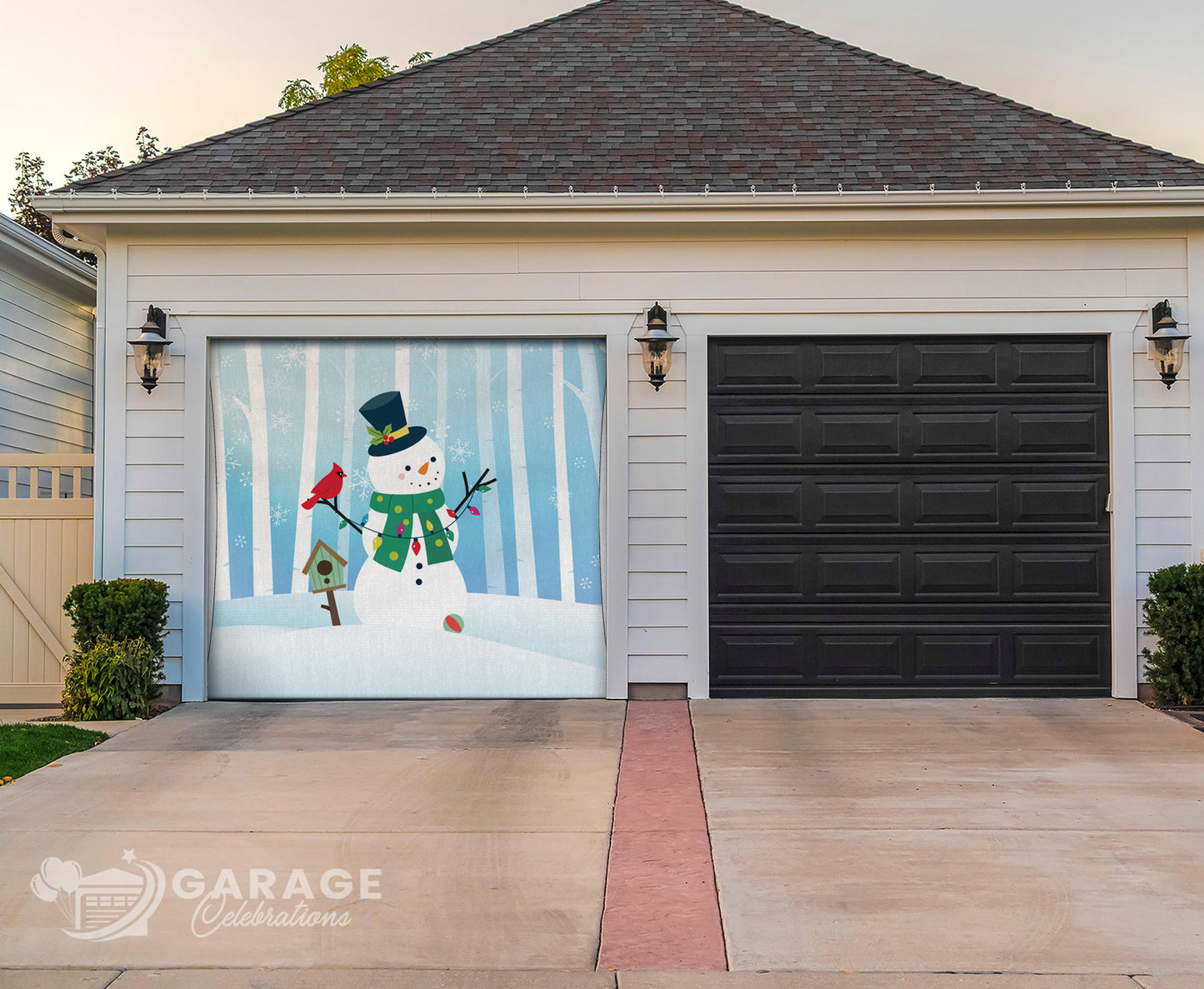 Snowman Christmas | 1-Car Garage Door Cover