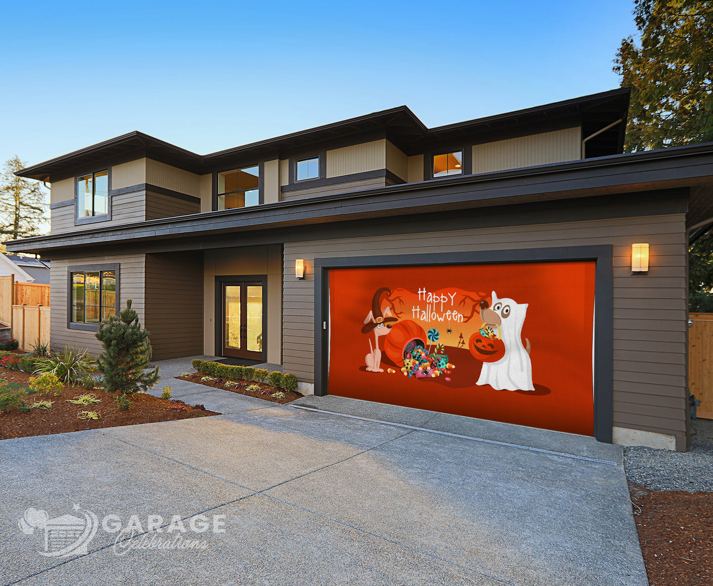 Spooky Dogs | 2-Car Garage Door Cover
