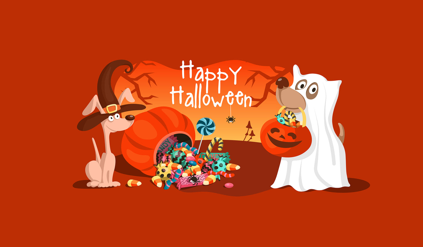 Spooky Dogs | 2-Car Garage Door Cover