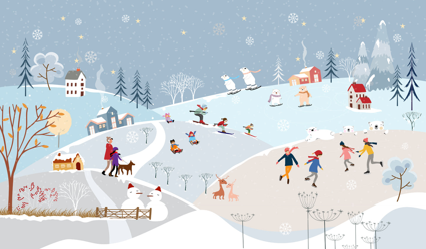 Winter Wonderland | 2-Car Garage Door Cover